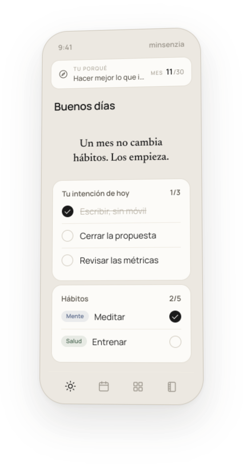 Dentro de un año serás lo que hayas repetido.